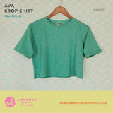 AVA Crop Shirt in Sea Green