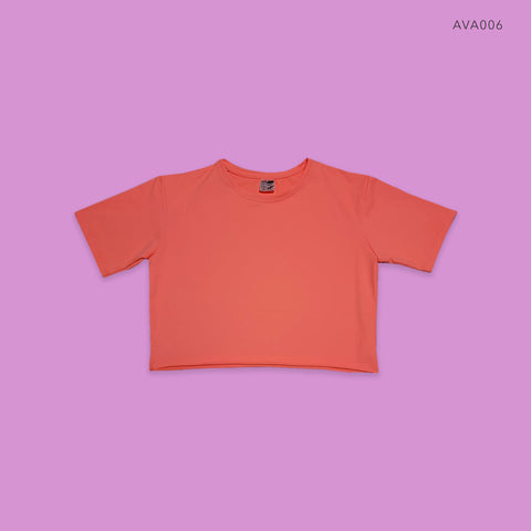 AVA Crop Shirt in Dull Orange