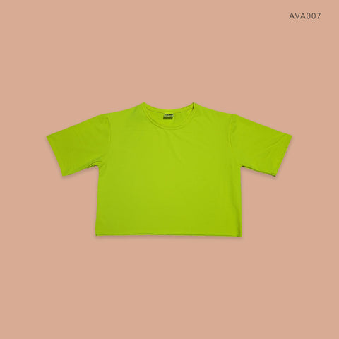 AVA Crop Shirt in Lime