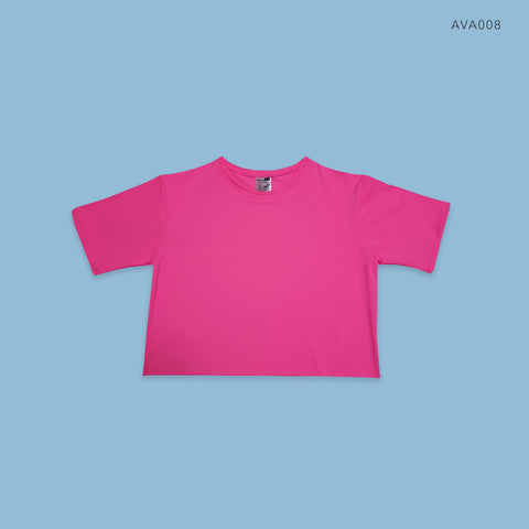 AVA Crop Shirt in Vivid Pink
