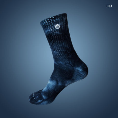 [LIMITED EDITION] WM Tie Dye Crew Socks Navy Blue