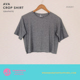 AVA Crop Shirt in Graphite