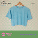 AVA Crop Shirt in Sky Blue