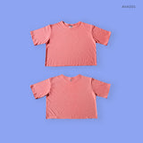 AVA Crop Shirt in Soft Pink