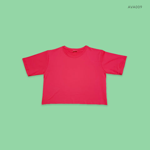 AVA Crop Shirt in Raspberry